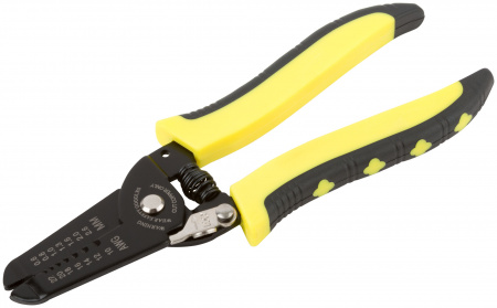 60021 Клещи для снятия изоляции, диаметр проводов 0.6-2.6 мм, Профи, прорезиненная ручка 175 мм FIT 