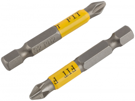 Биты кованые сталь S2 односторонние 50 мм PH2 Профи 2 шт блистер FIT 57505