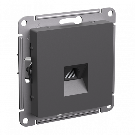 ATLASDESIGN РОЗЕТКА компьютерная RJ45, кат. 5Е, механизм, БАЗАЛЬТ Systeme Electric ATN001483