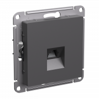 ATLASDESIGN РОЗЕТКА компьютерная RJ45, кат. 5Е, механизм, БАЗАЛЬТ Systeme Electric ATN001483