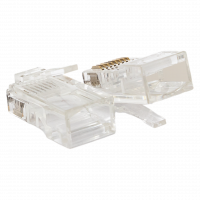 Коннектор RJ-45 TERACOM PRO неэкранированный 8P8C 30мкд Cat.5E универсальный (упак.50шт) EKF TRP-PLUG-5EUTP-50