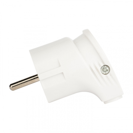 AVY16-10 Вилка угловая с заземлением белая 16А 250В EKF 