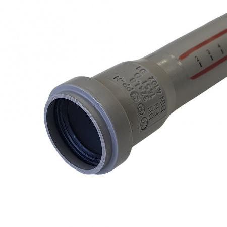 110000 Труба канализационная 32 х 150 мм НТЕМ однораструбная, серая Ostendorf 