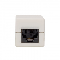 Адаптер проходной TERACOM Cat.5E неэкранированный RJ45-RJ45 белый EKF TRC-INLC-2RJ45-5EUTP-WH