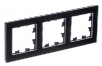 ATLASDESIGN NATURE 3-постовая РАМКА, НАТУРАЛЬНОЕ СТЕКЛО, ЧЕРНЫЙ Systeme Electric ATN361003