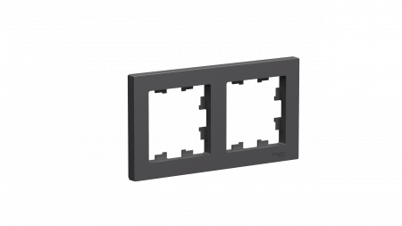 ATLASDESIGN 2-постовая РАМКА, универсальная, БАЗАЛЬТ Systeme Electric ATN001402