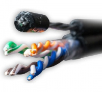 Витая пара Median FTP Cat.5e 4х2хAWG24 Cu PE Outdoor T-FG8 (трос) 305м SUPRLAN 01-1035-1