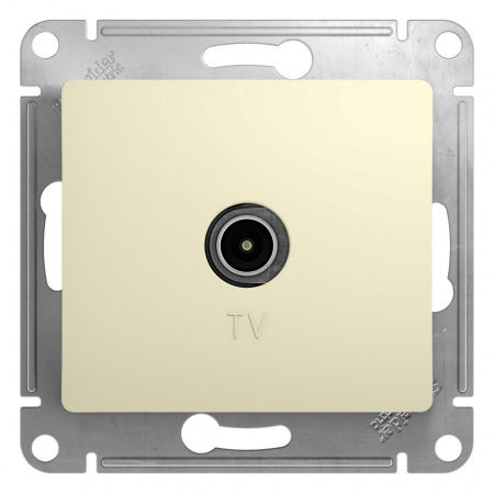 GLOSSA Розетка телевизионная TV проходная в рамку 4дБ бежевая Systeme Electric GSL000292