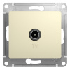 GLOSSA Розетка телевизионная TV проходная в рамку 4дБ бежевая Systeme Electric GSL000292