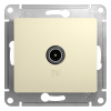 GLOSSA Розетка телевизионная TV проходная в рамку 4дБ бежевая Systeme Electric GSL000292