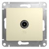 GLOSSA Розетка телевизионная TV проходная в рамку 4дБ бежевая Systeme Electric GSL000292