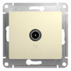 GLOSSA Розетка телевизионная TV проходная в рамку 4дБ бежевая Systeme Electric GSL000292