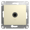 GLOSSA Розетка телевизионная TV проходная в рамку 4дБ бежевая Systeme Electric GSL000292