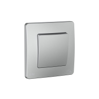 BLANCA С/У IP44 1-клавишный ПЕРЕКЛЮЧАТЕЛЬ (сх.6), 10AX, 250В, АЛЮМИНИЙ Systeme Electric BLNVS410603