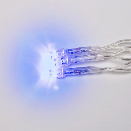 Бахрома светодиодная 1.8м 48 светодиодов Синий свет Провод прозрачный ULD-B1805-048/DTA BLUE IP20 Uniel UL-00007206