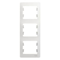 GLOSSA Рамка 3 поста вертикальная белая Systeme Electric GSL000107