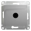 GLOSSA Розетка телевизионная TV проходная в рамку 4дБ алюминий Systeme Electric GSL000392