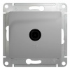GLOSSA Розетка телевизионная TV проходная в рамку 4дБ алюминий Systeme Electric GSL000392