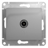 GLOSSA Розетка телевизионная TV проходная в рамку 4дБ алюминий Systeme Electric GSL000392