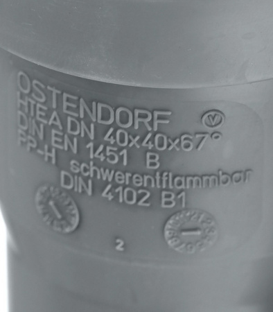 Тройник канализационный 67 град. 40 Ostendorf 111300