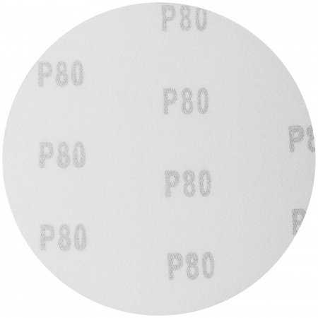 Круги шлифовальные сплошные (липучка), алюминий-оксидные, 125 мм, 5 шт Р 80 FIT 39654