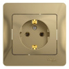 GLOSSA Розетка с заземлением в сборе титан Systeme Electric GSL000442