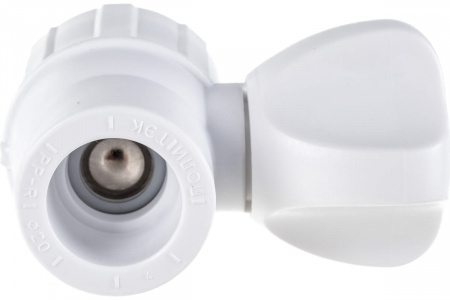 Кран для радиатора прямой 20х1/2' полипропиленовый PPR белый Политэк 9910012012