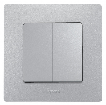 672551 ETIKA Рамка 1 пост алюминий Legrand/Daccord 