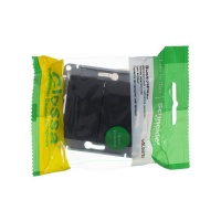 GLOSSA Выключатель двухклавишный с подсветкой схема 5а антрацит в рамку Systeme Electric GSL000753