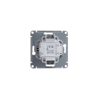 GLOSSA Выключатель двухклавишный с подсветкой схема 5а антрацит в рамку Systeme Electric GSL000753