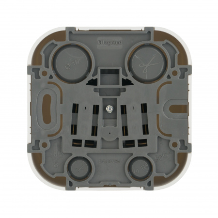 Quteo Розетка с заземлением без шторок наружная белая Legrand/Daccord 782211