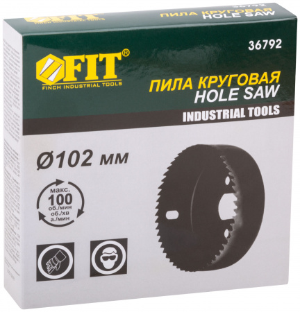 Пила круговая инструментальная сталь 102 мм FIT 36792