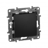 ETIKA Переключатель одноклавишный автоматические зажимы 10AX антрацит Legrand/Daccord 672605