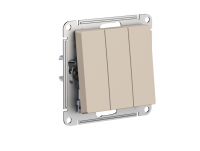 ATLASDESIGN выключатель трехклавишный, сх.1+1+1, 10АХ, механизм, ПЕСОЧНЫЙ Systeme Electric ATN001231
