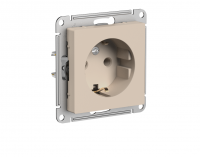 ATLASDESIGN РОЗЕТКА с заземлением, 16А, механизм, ПЕСОЧНЫЙ Systeme Electric ATN001243