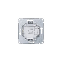 GLOSSA Выключатель двухклавишный с подсветкой схема 5а платина Systeme Electric GSL001253