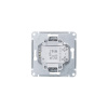 GLOSSA Выключатель двухклавишный с подсветкой схема 5а платина Systeme Electric GSL001253