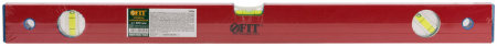 Уровень ''Стандарт'', 3 глазка, красный корпус, фрезерованная рабочая грань, шкала 600 мм FIT 18056