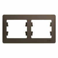 GLOSSA Рамка 2 поста горизонтальная шоколад Systeme Electric GSL000802