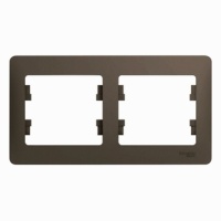 GLOSSA Рамка 2 поста горизонтальная шоколад Systeme Electric GSL000802