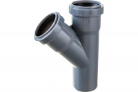 Тройник канализационный 45 град. 50 х 50 Политэк 205045