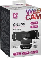 Веб-камера G-lens 2597 HD720p 2 МП, автофокус, автослежение Defender 63197