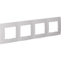 ETIKA Рамка 4 поста белая Legrand/Daccord 672504