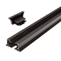 Шинопровод для трековых светильников 1м черный (в наборе токовод заглушка крепление) FERON CAB1003 10340