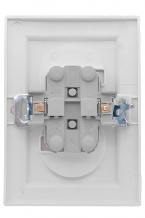 ERR10-102-100 Розетка Минск 2-местная СП без заземления 10А белая защитные шторки EKF 