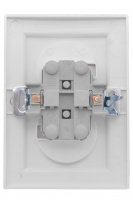 Розетка Минск 2-местная СП без заземления 10А белая защитные шторки EKF ERR10-102-100