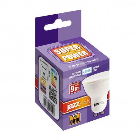 5019423 Лампа светодиодная LED 9w GU10 4000K Jazzway JazzWay 