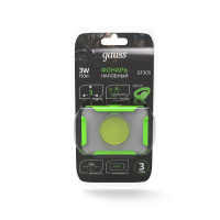 Фонарь налобный светодиодный LED 3 Вт 150 Лм модель GFL305 черный на батарейках 3xAAA Gauss GAUSS GF305