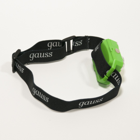 Фонарь налобный светодиодный LED 3 Вт 150 Лм модель GFL305 черный на батарейках 3xAAA Gauss GAUSS GF305