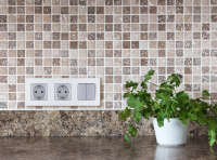 Выключатель двухклавишный с подсветкой/индикацией INSPIRIA 10 AX 250 В~ алюминий Legrand/Daccord 673632